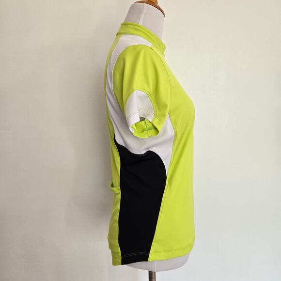 Pearl Izumi Select Neon Green Cycling Jersey Colorblock Half Zip Women Medium - Picture 2 of 11